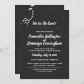 Nous attachons le faire-part de mariage de noeud (Devant / Derrière)