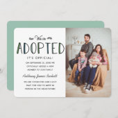 Nous avons adopté | Faire-part d'adoption (Devant / Derrière)