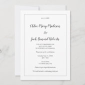 Nous avons adopté une Faire-part de mariage simple (Dos)