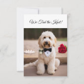 Nous avons attaché le noeud fiançailles faire-part (Devant)