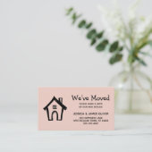 "Nous avons bougé" avec la Faire-part Blush de Lit (Debout devant)