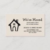 "Nous avons bougé" avec le Faire-part de crème Lit (Devant)