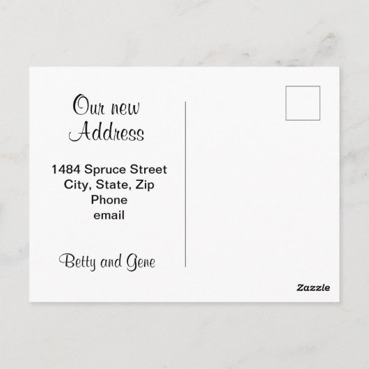 Nous avons bougé ! Carte postale (Dos)