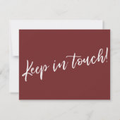 "Nous avons bougé" Écriture moderne Carte Bourgogn (Dos)