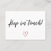 "Nous avons bougé" écriture moderne, carte de coeu (Dos)