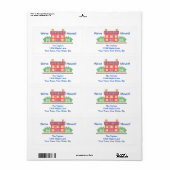 Nous avons bougé ! Étiquette de adresse (Feuille entière)