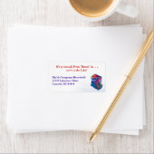 Nous avons bougé ! Étiquette de adresse de canot r (En situation)