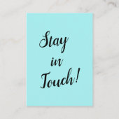 "Nous avons bougé" Noir sur la carte Aqua avec Lit (Dos)