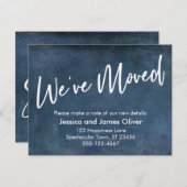 "Nous avons bougé" Typographie Grunge Faire-part d (Devant / Derrière)