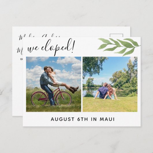 Nous avons choisi la carte postale faire-part mult (Devant / Derrière)