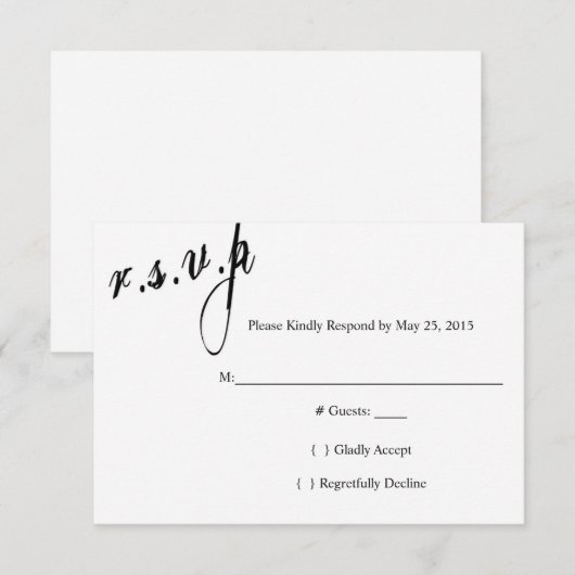 Nous avons décidé de carte RSVP de mariage toujour (Devant / Derrière)