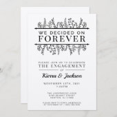 Nous Avons Décidé D'Une Invitation De Fiançailles  (Devant / Derrière)