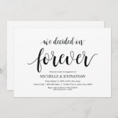 Nous avons décidé pour toujours, invitations du Pa (Devant / Derrière)