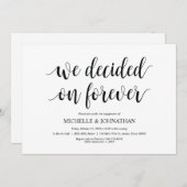 Nous avons décidé pour toujours, invitations du Pa (Devant / Derrière)