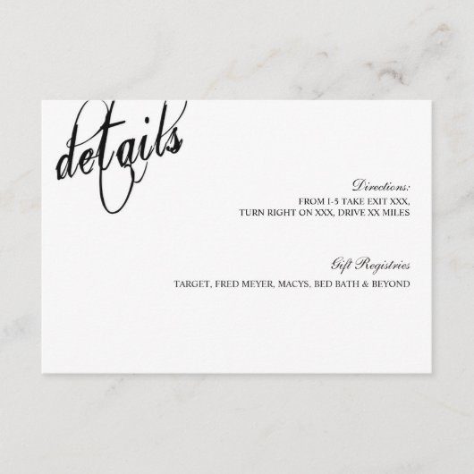 Nous Avons Décidé Sur La Carte De Détails Toujours (Devant)