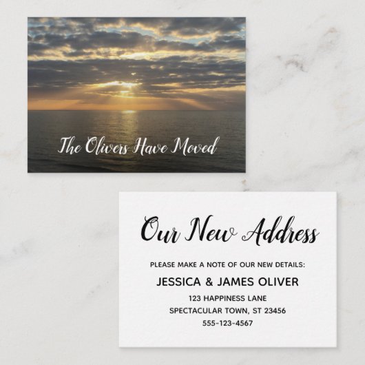 Nous avons déménagé à la plage Carte d'insertion p (Devant / Derrière)