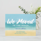 Nous avons déménagé à la plage Faire-part de démén (Debout devant)