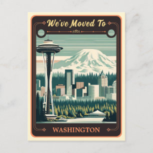 Nous avons déménagé à Washington   Carte postale a