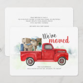 Nous avons déménagé aquarelle moderne Faire-part m (Devant / Derrière)
