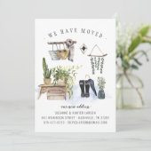 Nous Avons Déménagé Boho Intérieur Faire-part De D (Debout devant)