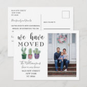 Nous Avons Déménagé Cactus Photo Faire-part De Dém (Devant / Derrière)