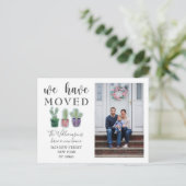 Nous Avons Déménagé Cactus Photo Faire-part De Dém (Debout devant)