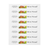 Nous avons déménagé cadeaux de Noël étiquette de N (Feuille)