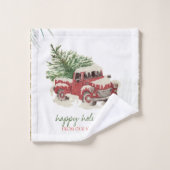 Nous Avons Déménagé, Camion Rouge, Pine Tree Snow  (Gant de toilette)