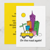 Nous avons déménagé carte Cityscape Yellow 5x7 (Devant / Derrière)