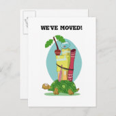 nous avons déménagé carte d'adresse dessin animé d (Devant / Derrière)