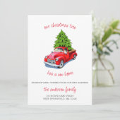 Nous avons déménagé Carte de Noël Nouvelle adresse (Debout devant)