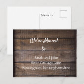 Nous avons déménagé Carte de notification de nouve (Devant / Derrière)