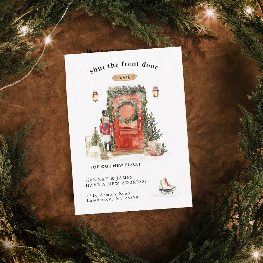 Nous avons déménagé | Carte Faire-part de porte ro
