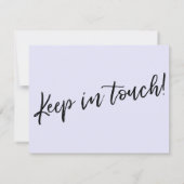 "Nous avons déménagé" Carte Lavande d'écriture mod (Dos)