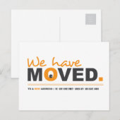 Nous avons déménagé Carte postale d'annonce de dém (Devant / Derrière)