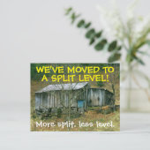 Nous avons déménagé Carte postale de changement d' (Debout devant)