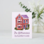 NOUS AVONS DÉMÉNAGÉ | Carte postale de la maison à (Debout devant)