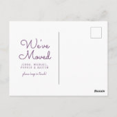 NOUS AVONS DÉMÉNAGÉ | Carte postale de la maison à (Dos)