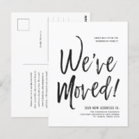 Nous avons déménagé | Carte postale Nouvelle adres