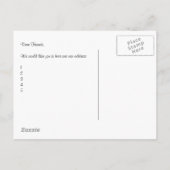 "Nous avons déménagé" Carte Postale Shih Tzu (Dos)