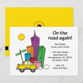 Nous avons déménagé Carte unilatérale Cityscape 5x (Devant / Derrière)