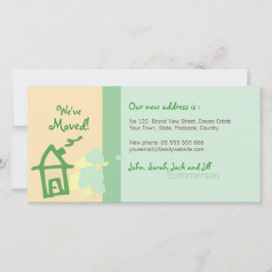 Nous avons déménagé Cartes photo pastels Green & B