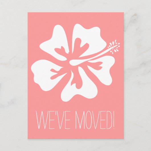 Nous avons déménagé cartes postales avec fleur d'H (Devant)