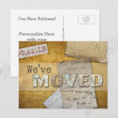 "Nous avons déménagé" Changement d'adresse Carte p (Devant / Derrière)