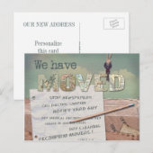 "Nous avons déménagé" changement d'adresse carte p (Devant / Derrière)