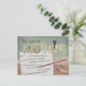 "Nous avons déménagé" changement d'adresse carte p (Debout devant)