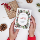 Nous avons déménagé chaud rouge Faire-part d'hiver