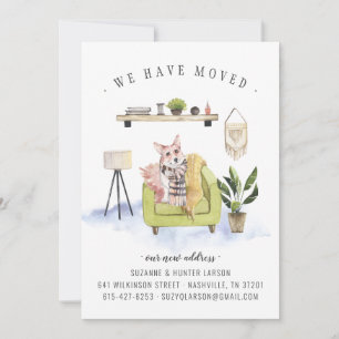 Nous Avons Déménagé   Corgi Moving Faire-part