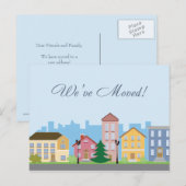 Nous avons déménagé dans une nouvelle carte postal (Devant / Derrière)