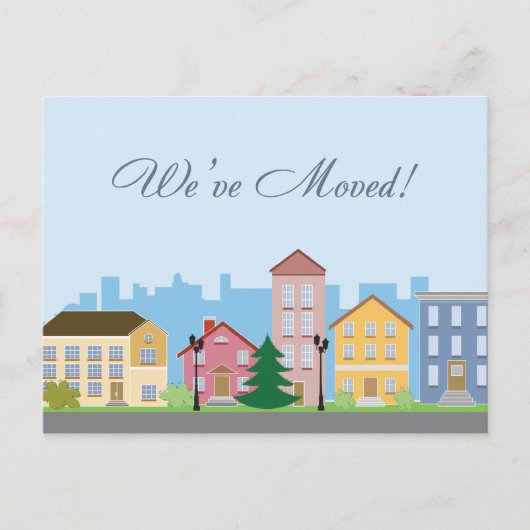 Nous avons déménagé dans une nouvelle carte postal (Devant)